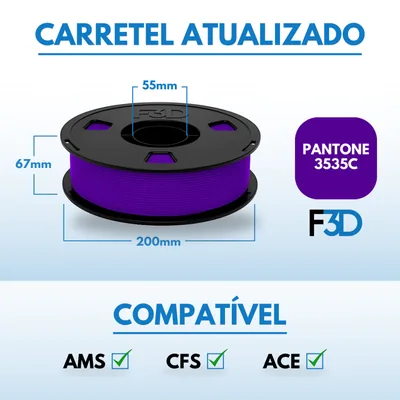 Filamento PLA Premium Roxo para Impressora 3D 2