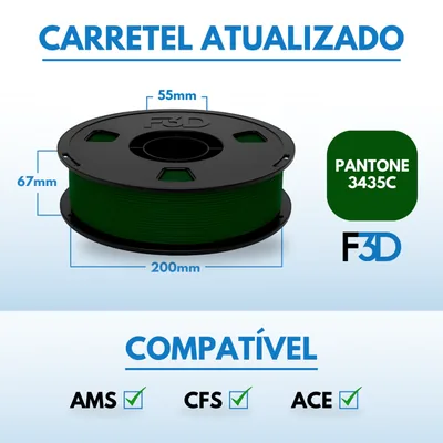 Filamento PLA Premium Verde Militar para Impressora 3D 2