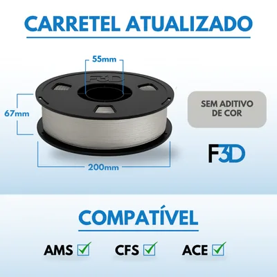 Filamento PLA Premium Natural para Impressora 3D 2