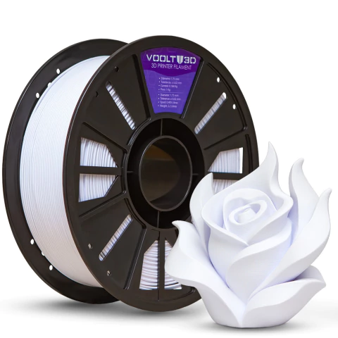Filamento Voolt3D PLA Branco Velvet High Speed Premium - 1Kg para Impressora 3D — filamento para impressora 3D
