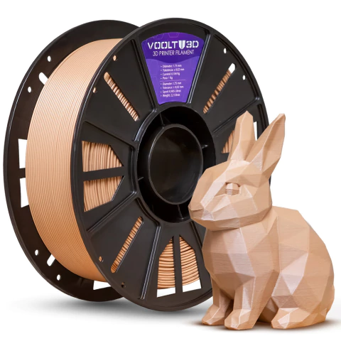 Filamento Voolt3D PLA Marrom Cappuccino High Speed Premium - 1Kg para Impressora 3D — filamento para impressora 3D