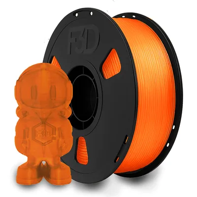 Filamento PLA Premium Laranja Translúcido para Impressora 3D 1