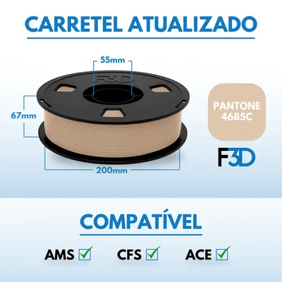 Filamento PLA Premium Nude para Impressora 3D 2