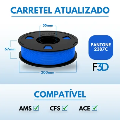 Filamento PLA Premium Azul Atlântico para Impressora 3D 2