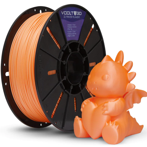 Filamento Voolt3D PLA Laranja Macaron Velvet High Speed Premium - 1Kg para Impressora 3D — filamento para impressora 3D