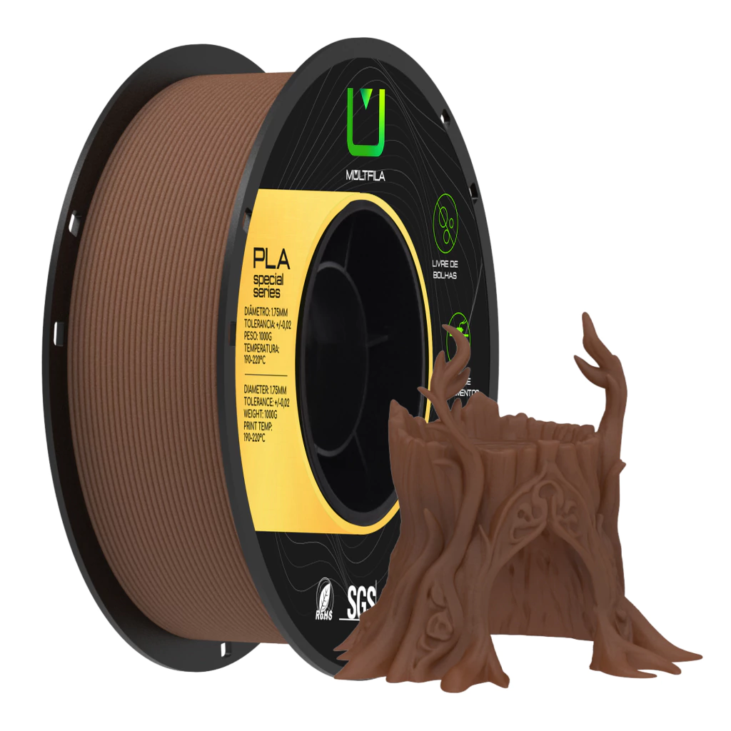 Filamento Pla Woody Amadeirado 1 1kg Multfila Para Impressora 3D 1.75mm — filamento para impressora 3D