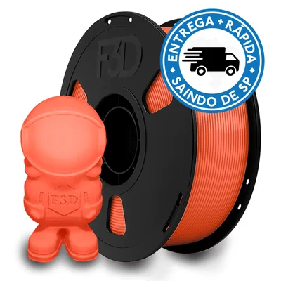 Filamento PLA Premium Laranja Neon para Impressora 3D 8