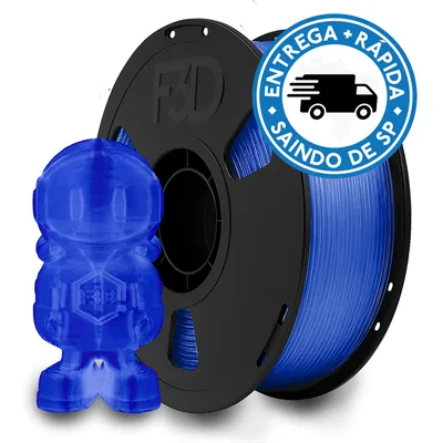 Filamento PLA Premium Azul Translúcido para Impressora 3D 8