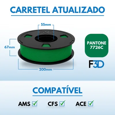Filamento PLA Premium Verde para Impressora 3D 2