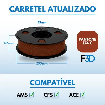 Filamento PLA Premium Terracota para Impressora 3D 2