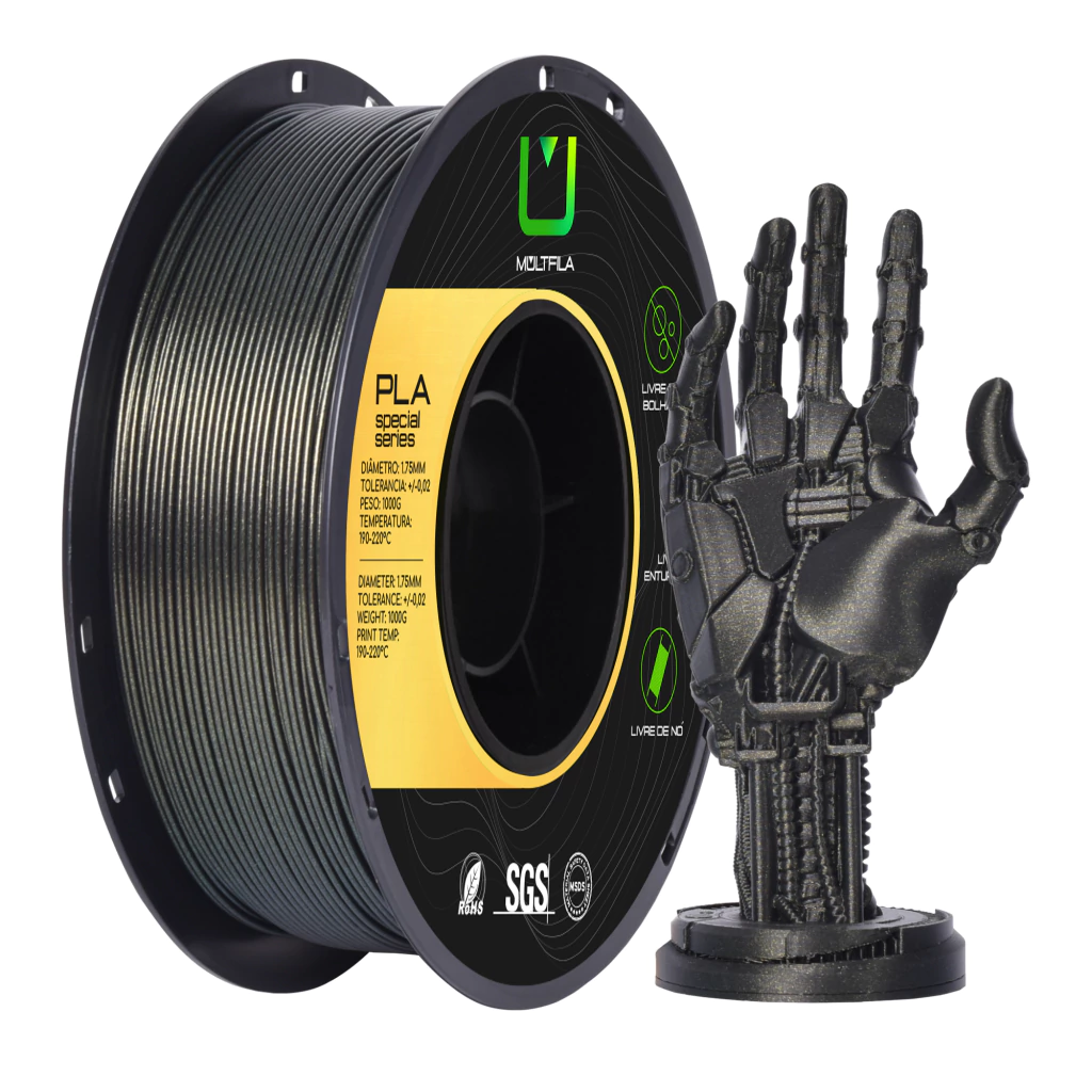 Filamento Pla Galaxy Golden 1kg Multfila Para Impressora 3D 1.75mm — filamento para impressora 3D