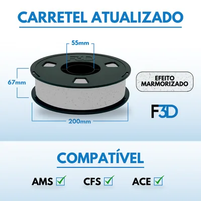 Filamento PLA Premium Granito para Impressora 3D 2