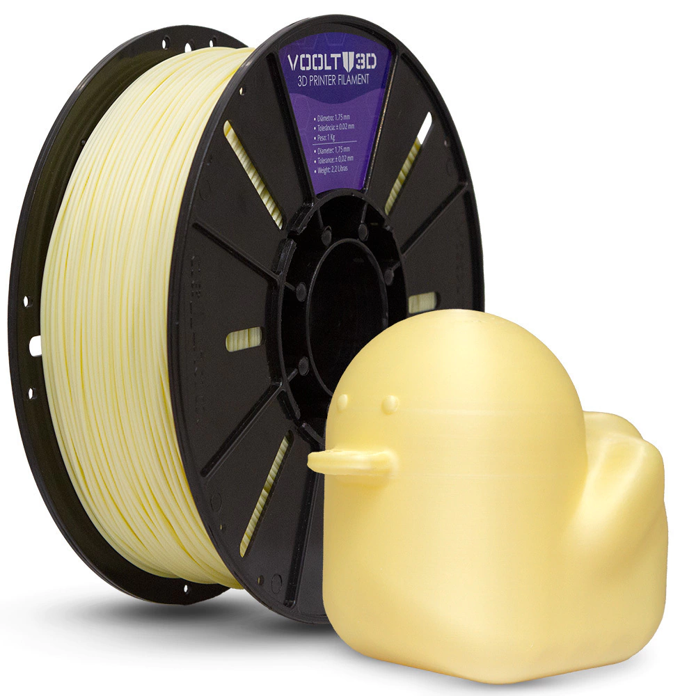 Filamento Voolt3D PLA Amarelo Macaron Velvet 1kg para Impressora 3D — filamento para impressora 3D