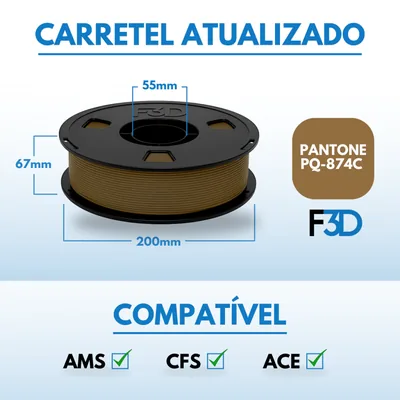 Filamento PLA Premium Cobre para Impressora 3D 2