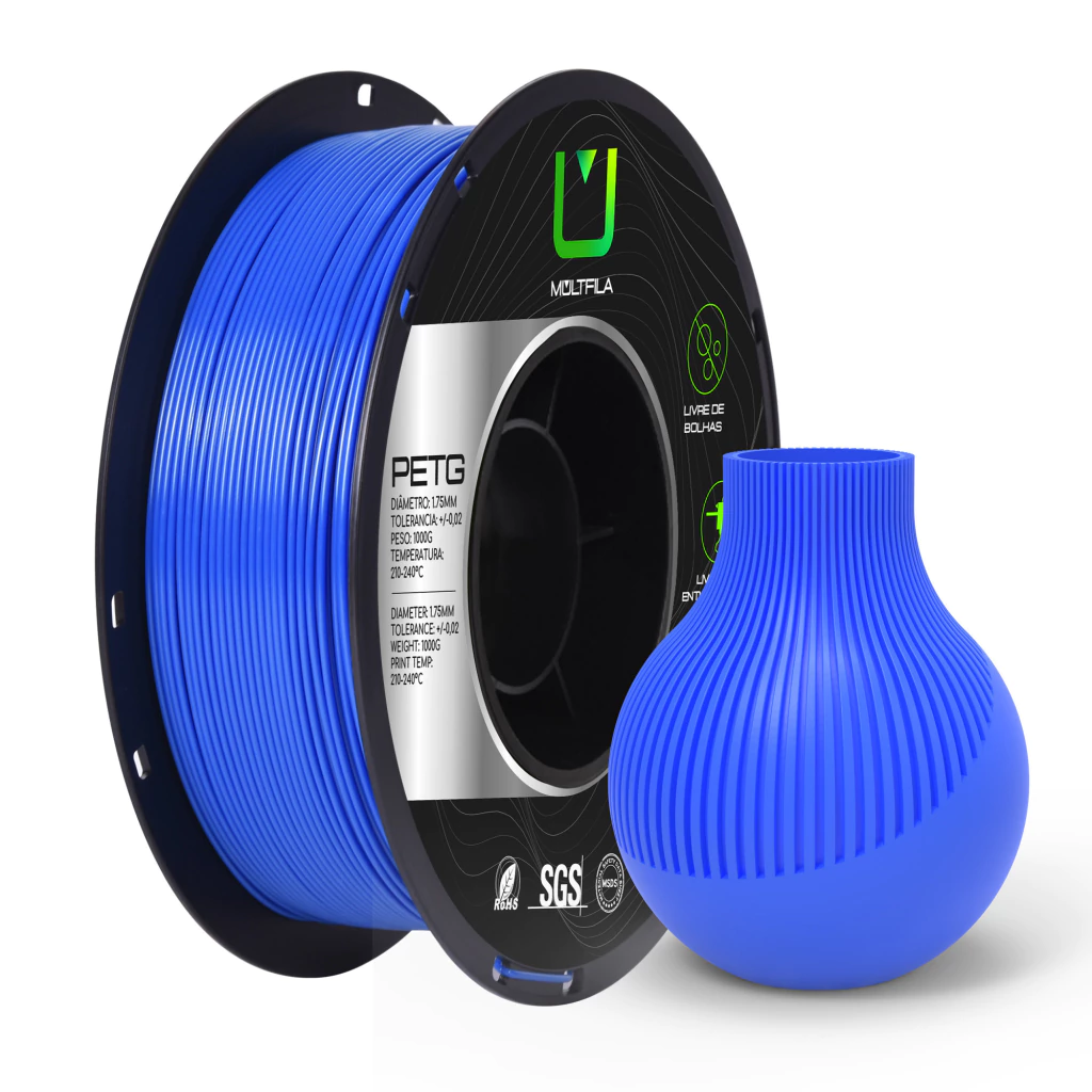Filamento Multfila PETG Azul Royal Premium 1,75mm 1kg para Impressora 3D — filamento para impressora 3D