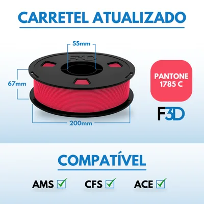 Filamento PLA Premium Rosa Pitaya para Impressora 3D 2